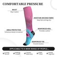 thumbnail image 5 of Compression Socks for Women and Men - Pink Shark Pool Fantasy Compression Socks Circulation for Workout, 5 of 8