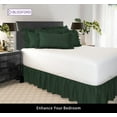 thumbnail image 2 of Ruffled Bed Skirt (Twin, Hunter) 18 inch Drop Dust Ruffle with Platform, Poly/Cotton Fabric, Available in All Bed Sizes and 14 Colors - Blissford, 2 of 6