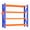 Blue and Orange, variant on DMZVHBOL 4-Tier Metal Adult Storage Shelves - 78.74"W x 23.5"D x 78.74"H, Holds up to 3000 lb, 660 lb Per Shelf, Blue