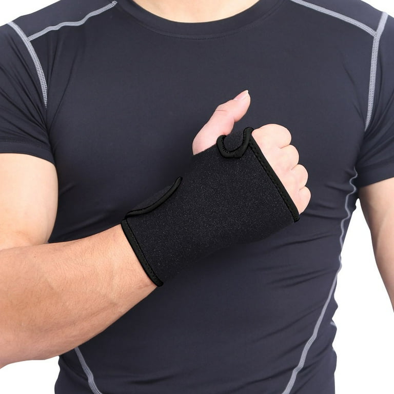 U.S. Solid Black Wrist Support Brace Pain Relief, Fits Right Hand