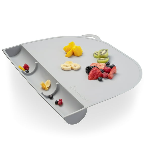 UpwardBaby Placemat for Toddlers - Suction Placemat for Restaurants & Home with Food Catching Pockets - BPA Free - 100% Food-Grade Silicone