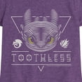 thumbnail image 3 of How to Train Your Dragon - Toothless Line Art - Toddler & Youth Girls Short Sleeve Graphic T-Shirt, 3 of 5