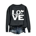 thumbnail image 4 of Ounisa Womens Valentines Sweatshirt Love Heart Graphic Print Pullover Casual Long Sleeve Valentine's Blouse Top, 4 of 5