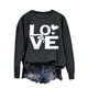 thumbnail image 4 of Ounisa Womens Valentines Sweatshirt Love Heart Graphic Print Pullover Casual Long Sleeve Valentine's Blouse Top, 4 of 5