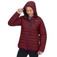 thumbnail image 2 of Mapamyumco Women's Puffer Jacket, Lightweight Hooded Winter Coat Windproof and Packable Dark Red L, 2 of 7