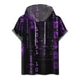 thumbnail image 1 of Pantalones Cortos Casuales para Hombre Impresión Digital Pullover Camiseta con Capucha Deportiva de Fitness, Blusa de Cuello Redondo de Poliéster para Al Aire Libre, Diaria Y Toda la Temporada, 1 of 4