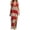 Red, variant on Noric Women's Striped Maxi Dresses V-Neck Short Sleeve Knit Cover Up Loose Fit Summer Beach Dresses with Side Slit