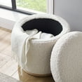 thumbnail image 3 of Linon Elta Storage Ottoman, Natural with Sherpa, 3 of 7