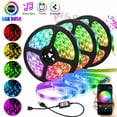 thumbnail image 1 of Bandes Lumineuses DEL pour Téléviseur, Rétroéclairage DEL RVB, Bande DEL Alimentée par USB, Contrôle par Application, Synchronisation avec la Musique, Éclairage à Biais 5050 RVB pour Android iOS (2 Mètres), 1 of 8