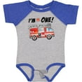 thumbnail image 3 of Inktastic I'm 1 Fire Truck 1st Birthday Boys or Girls Baby Bodysuit, 3 of 5