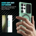 thumbnail image 6 of Phone Case for Samsung S23 Ultra Case Magnetic with Stand Black Fits Wireless Charging, Samsung Galaxy S23 Ultra Case with Camera Lens Protector Cover Shockproof (Green), 6 of 18