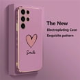 thumbnail image 5 of Luxury Plating Silicone Case For Samsung Galaxy S23 Ultra S22 S21 Plus S20 fe S10 NOTE 20 10 8 9 Love Heart Shockproof Cover, 5 of 5