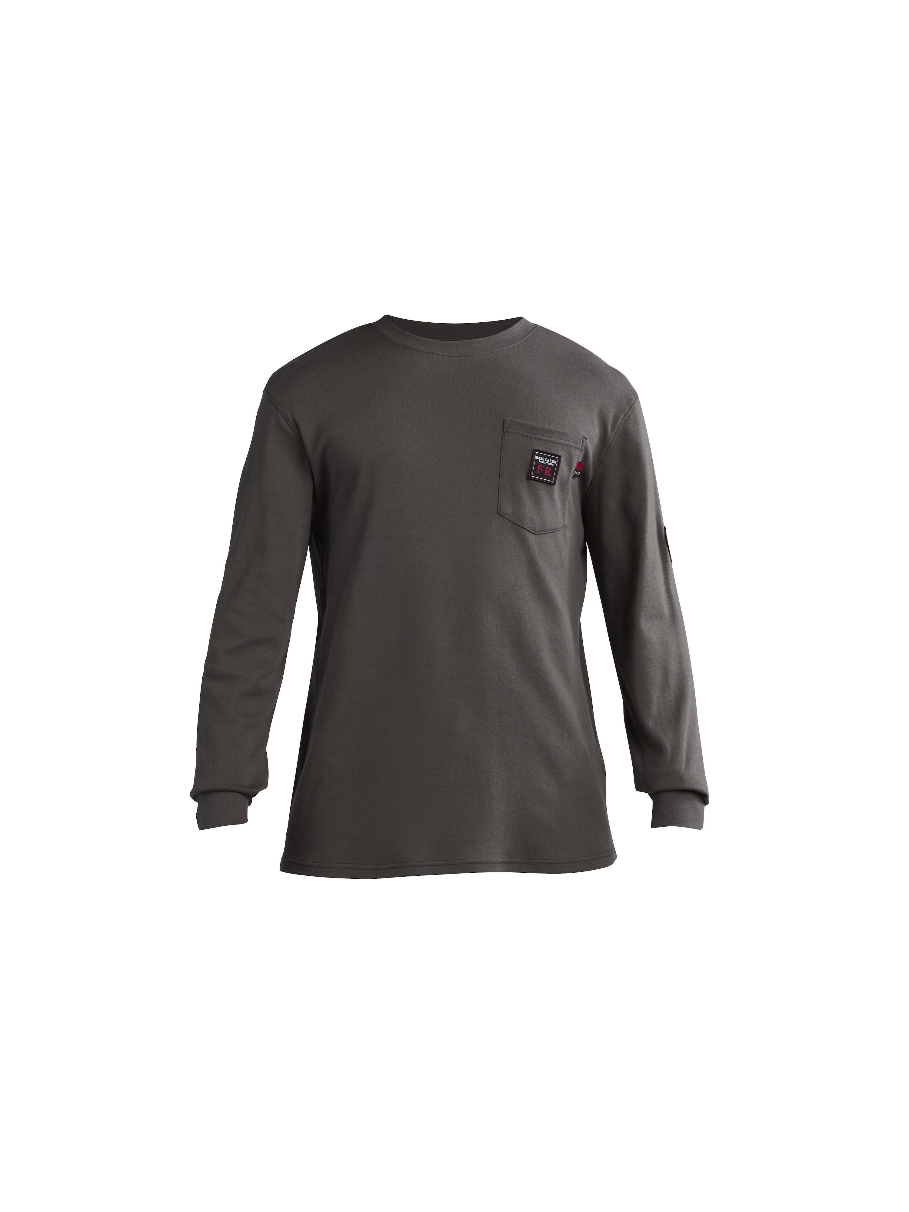 Bass Creek Outfitters Men's Flame Resistant Long Sleeve Crewneck Knit Top, Sizes M-2XL