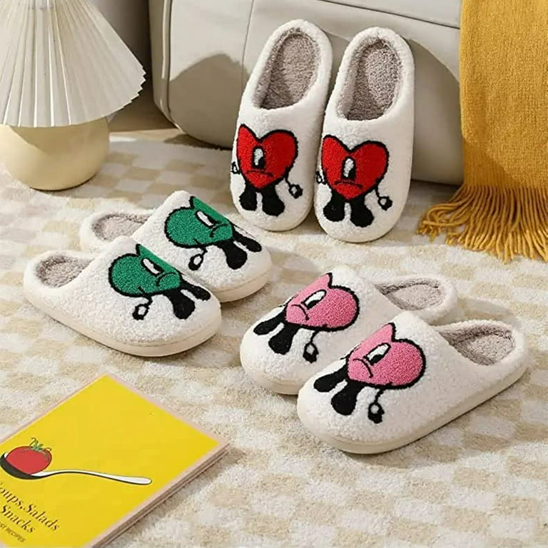 Hot Sell Home Smile Slides Slippers New Style Fur Slides Faux Fur