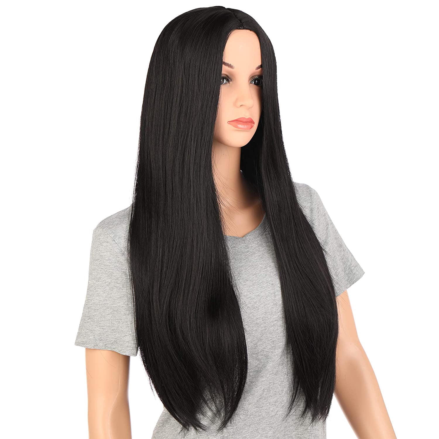 Onedor Silver Blue Straight Synthetic Hair Wig 31" Full Head