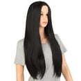 thumbnail image 5 of Onedor Silver Blue Straight Synthetic Hair Wig 31" Full Head, 5 of 7