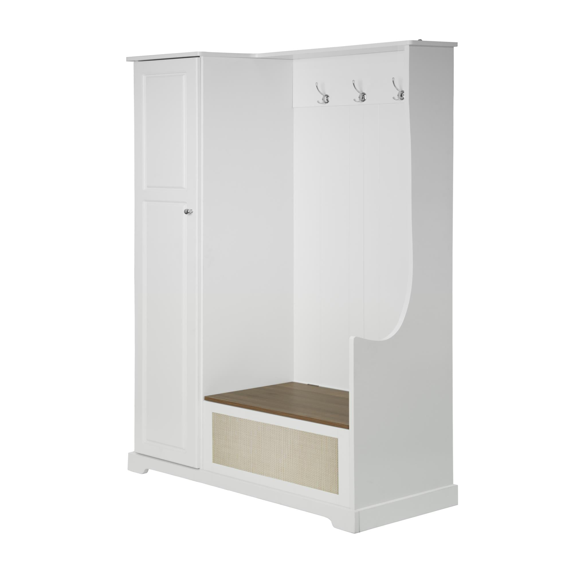Spaco Wood Wardrobe Cabinet, Storage Wardrobe Cabinet with Shelves and Soft-Close Freestanding Closet, Cliset for Living Room, Entryway, Bedroom, White Spaco Wood Wardrobe Cabinet, Storage Wardrobe Cabinet with Shelves and Soft-Close Freestanding Closet, Cliset for Living Room, Entryway, Bedroom, White