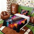 thumbnail image 3 of Erosebridal Colorful Fire Football Twin Sheet Sets, Sport Bedding for Boys and Men, 3 Pieces, 1 Flat Sheet, 1 Fitted Sheet and 1 Pillowcase, 3 of 6