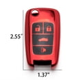 thumbnail image 5 of Xotic Tech Red Soft TPU Full Protection Remote Key Fob Case Cover for Chevrolet Cruze Malibu 4-button Flip Key, 5 of 7