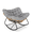 Light Gray, variant on LAZY BUDDY Outdoor Rocking Chair, Oversized Patio Papasan Rocking Chair, Comfy Wicker Reading Lounge Rocker for Bedroom, Living Room, Porch, Garden, Lawn