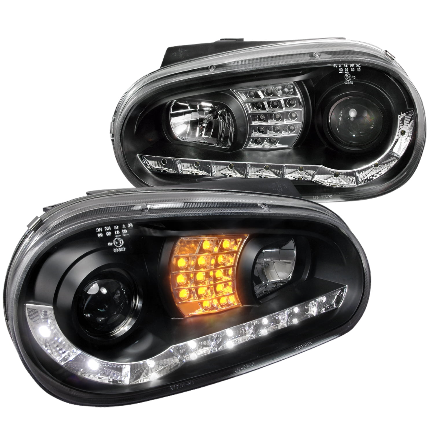 SpecD Tuning R8 Led Projector Headlights for 19992005 Volkswagen Golf