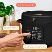 Beautiful 14-Cup Cooked, 6-Cups Uncooked Electric Rice and Grain Cooker, EverGood Non-Toxic Ceramic Nonstick Coating, Black Sesame by Drew Barrymore