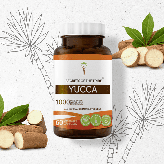 Secrets Of The Tribe Yucca Capsules Dietary Supplement, Natural Herbal Capsules for Joint Health Support, Yucca (Yucca glauca) Dried Root, 60 Capsules