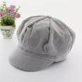 thumbnail image 2 of Sombrero octogonal clásico, de invierno cómoda y versátil de otoño para viajes cortos, mochilero, pesca callejera al aire libre , GRIS, 2 of 8