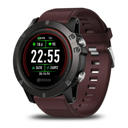 Zeblaze VIBE 3 ECG GREENCELL 24hrs Heart Rate Instant ECG On Demand Activity Run Route Tracking Smart Watch IP67 Waterproof Multi-sports Modes Fitness Smart (Flat Rate Best Way Tracking)