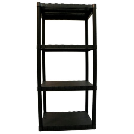 Keter Plastic 4 Tier Shelf 14 X 22 Resin Shelving Unit Black Keter Plastic 4 Tier Shelf 14 X 22 Resin Shelving Unit Black Com