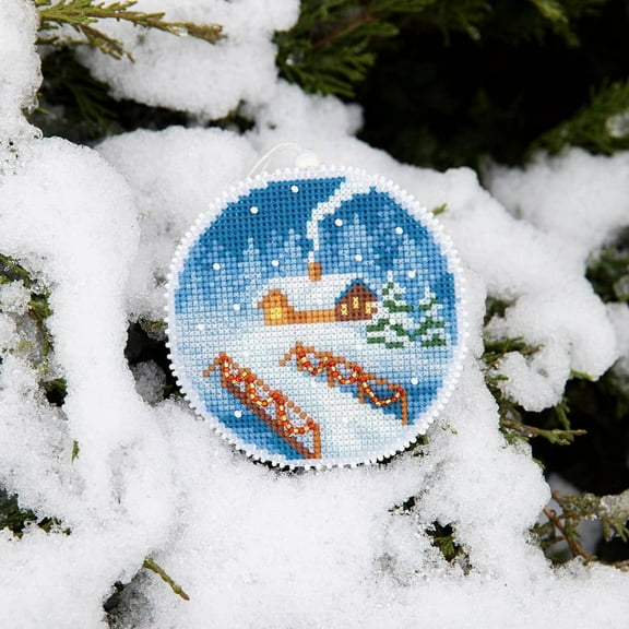 Christmas tree toy cross-stitch kit T-20C Set of pictures "Winter evening"