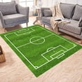 thumbnail image 3 of Soccer Field Kids Play Area Rug, Football Field Carpet, Play Mat for Boys Girls, Home Decor, Sports Theme Room, 3 of 8