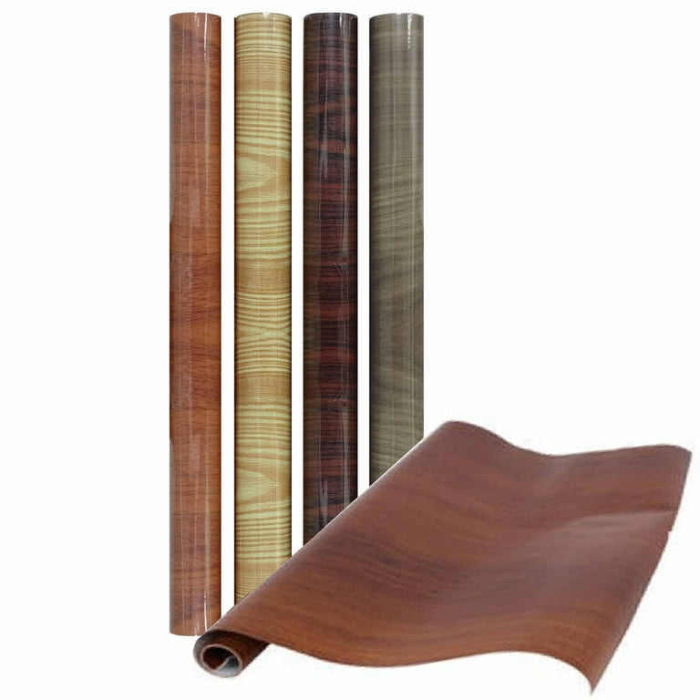 2 Rolls Drawer Shelf Liner Self Adhesive Cover Wood Grain Design Contact Paper