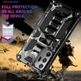 thumbnail image 3 of Camouflage Case for Samsung Galaxy Note 20 Ultra with Magnetic Kickstand, Built-in Rotate Ring Stand Magnetic Car Mount Cover Case Phone Cover Case for Galaxy Note 20 Ultra MC Marble Black, 3 of 12