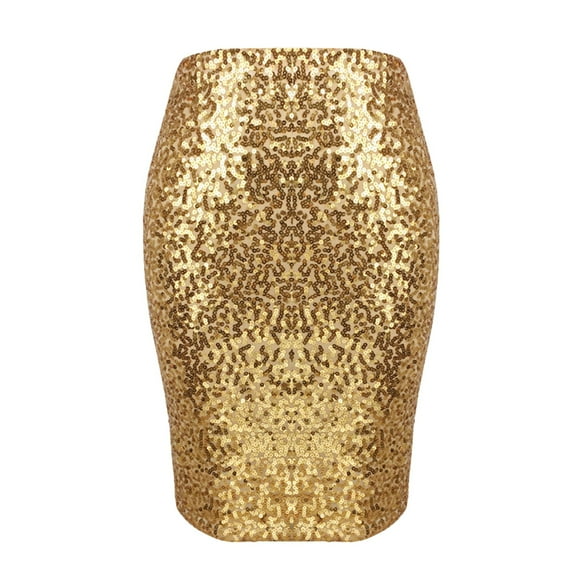 Women Solid Color Sequins Fashion High Waist Slim Casual Skirt Vacation Holiday Female Dailywear