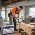 thumbnail image 6 of Excelo 21" 4-Drawer Portable Tool Chest, 300 lb Heavy-Duty Lockable Steel Tool Box with EVA-Lined Drawers for Garage & Workshop,Grey, 6 of 11