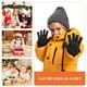 thumbnail image 2 of Guantes para niños de otoño e invierno, tejidos en color liso, con cinco dedos, cálidos, de 4 a 12 años (negros)., 2 of 5