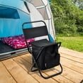 thumbnail image 1 of Silla de camping plegable perfecl bolsa térmica taburete plegable negro, 1 of 8