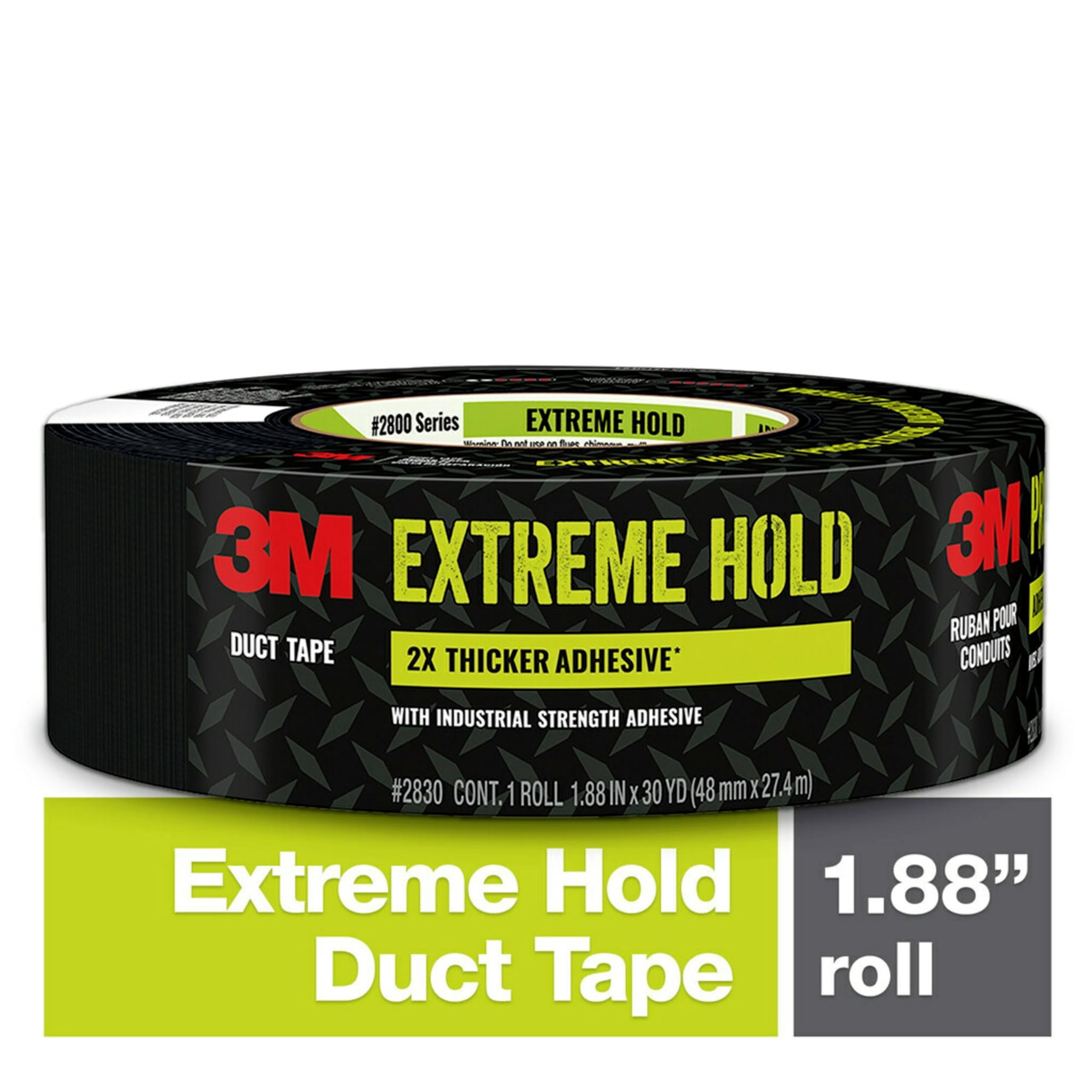 3M Extreme Hold Duct Tape 2830-B, 1.88 in x 30 yds - Quantity 9