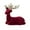 D, variant on Christmas Deer Ornaments, Christmas Reindeer Tabletop Decorations, Red Flocking Snow Deer Pendant for Holiday Mantel and Hearth, Durable Plastic Sturdy Indoor Winter Home Decor