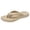 Khaki, variant on JFOPQVSM Womens Slim Leather Comfortable Flip Flops Summer Beach Thong Sandals Arch Support Non Slip