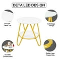 thumbnail image 2 of Hofitlead Outdoor Side Tables for Patio, 2 Tier Round Metal Patio Side Table,White 1PC, 2 of 7