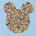 thumbnail image 2 of Men's Mickey & Friends Floral Filled Mickey Face Silhouette Graphic Tee Light Blue Medium, 2 of 4
