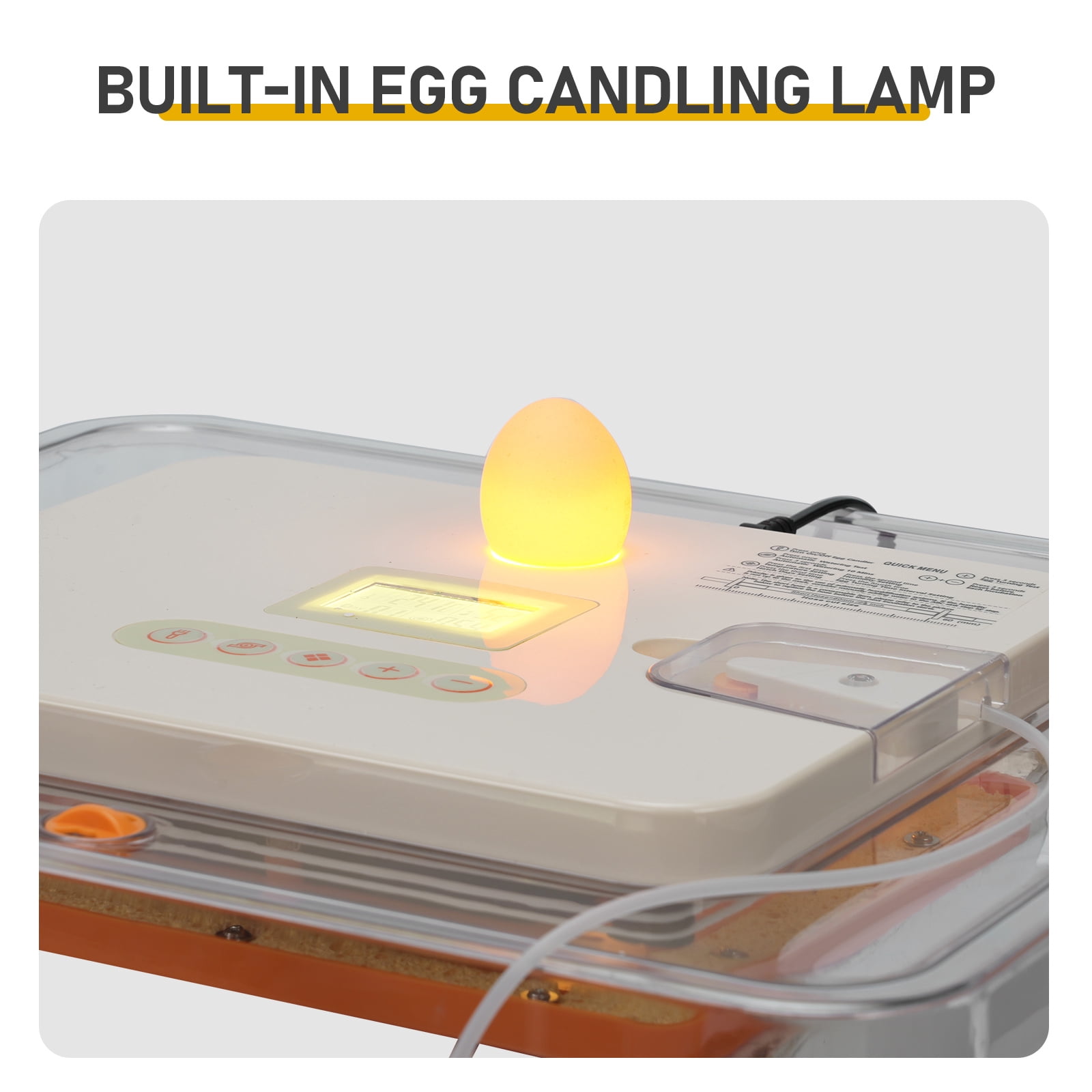 56 Eggs Incubator with Fully Automatic Turner, Upgraded LED Candler, Auto Temp & Humidity Control (Fahrenheit Display), Strip Egg Tray, 56H 110V 85W