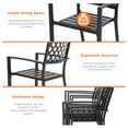 thumbnail image 6 of Nuu Garden Outdoor Patio Bistro Set, 2 Bistro Chairs and 20 Inch Round Bistro Table, Powder-Coated Finish and Iron Frame, for Outdoor and Indoor Space, Patio, Deck, Garden, Backyard, Balcony, Black, 6 of 10