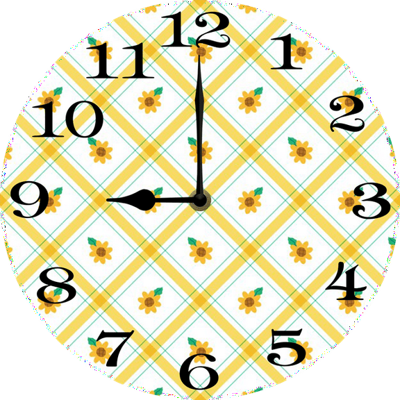 Eveokoki Round Wall Clock Silent Non-Ticking Battery Operated Clock 10 Inch, Sunflower Home Decor for Living Room, Kitchen, Bedroom, and Office