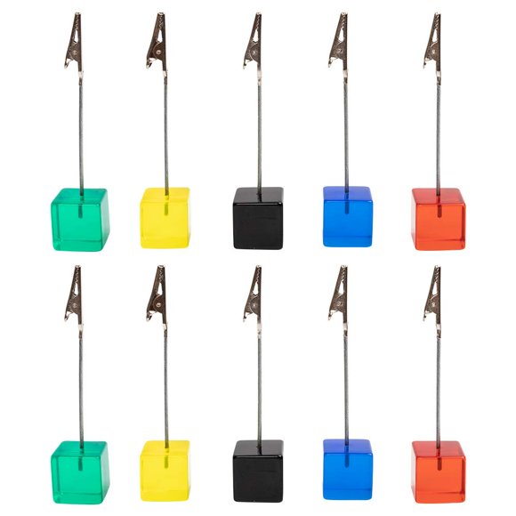 10 Pcs Porte-Numéro de Table Porte-Nom de Carte Clip Mémo Support de Note Photos Carte Papier Menu Clip (Coloré)