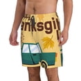 thumbnail image 2 of Logiee Happy Thanksgiving Day Print Mens Swim Trunks Quick Dry Board Shorts,Breathable Hawaii Beach Shorts Swimwear Bathing Suits-Small, 2 of 6