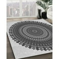 thumbnail image 2 of Ahgly Company Indoor Round Patterned Silver Gray Area Rugs, 7' Round, 2 of 6