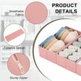 thumbnail image 5 of Drawer Organizers for Clothing, Set of 8 Dresser Drawer Organizers, Fabric Closet Organizers and Storage, Drawer Dividers for Baby Clothes, Socks, Belt, Tie (Pink), 5 of 7